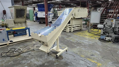 11.5" W x 72" L Valois Portable Elevator Hopper Conveyor
