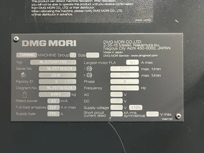 2019 DMG MORI NLX 2500/700 CNC Lathes | Norcal Machinery (9)