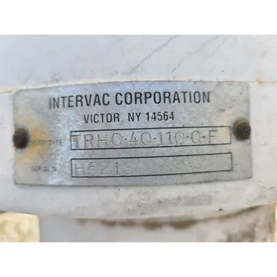 Used 7.5HP Intervac Industrial Vacuum Pump Package