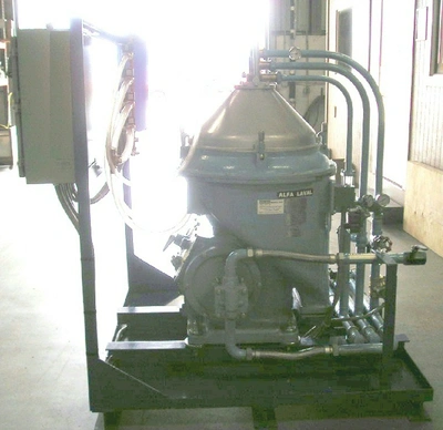 Alfa-Laval WHPX 513 TGD-24-60 oil purifier skid, SS.