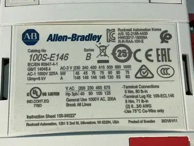 Used 2021 ALLENBRADLEY 100SE146KD12C PLC Contactors Ohio US | HGR 24 #1545328