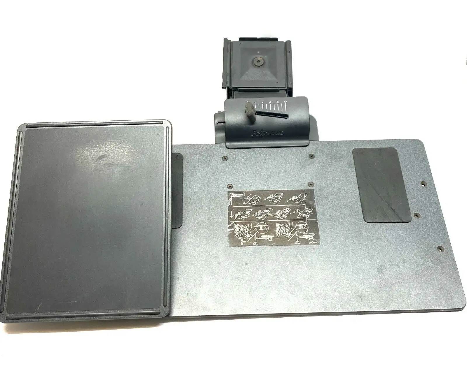 868613 | Fellowes  Adjustable Black Keyboard Tray 19" Wide x 10-5/8" Deep - Used