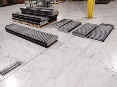 Used Hytrol Medium Duty Gravity Roller Conveyor LOT OF 95 FT Roller Conveyors Michigan US | Maverick Industrial Sales #1398692