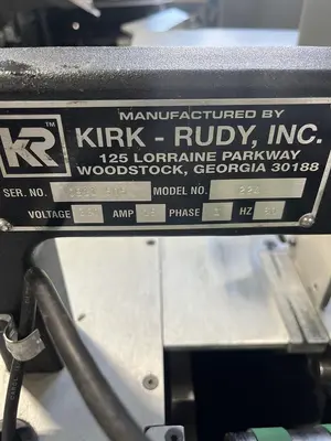 USED KIRK-RUDY 224DM 20” WIDE SHUTTLE FEEDER