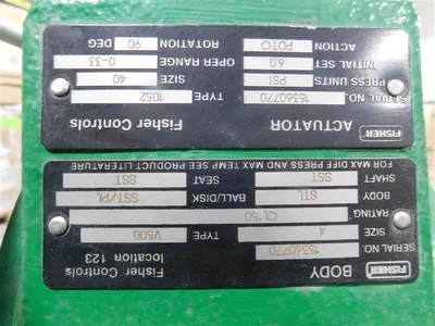 4" Fisher Valve Rotary Control Assembly Type V500/1052/67CFR-362 Used