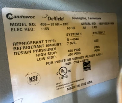 130-0168 Delfield 406-STAR-CCT 27” Self Contained Undercounter Cooler
