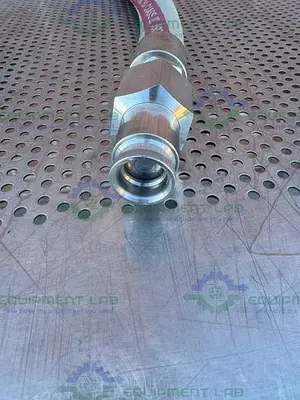 USED FGR FDA 3A CLASS III TRANSFER HOSE 76" W/ SWAGELOK QTM8 QUICK CONNECT STEM