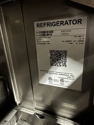 174-0179 Hoshizaki WR27A-D2 Self Contained Worktop Cooler