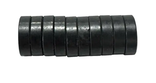 11/16" x 3/16" Round Ceramic General Purpose Magnets 10 Pack