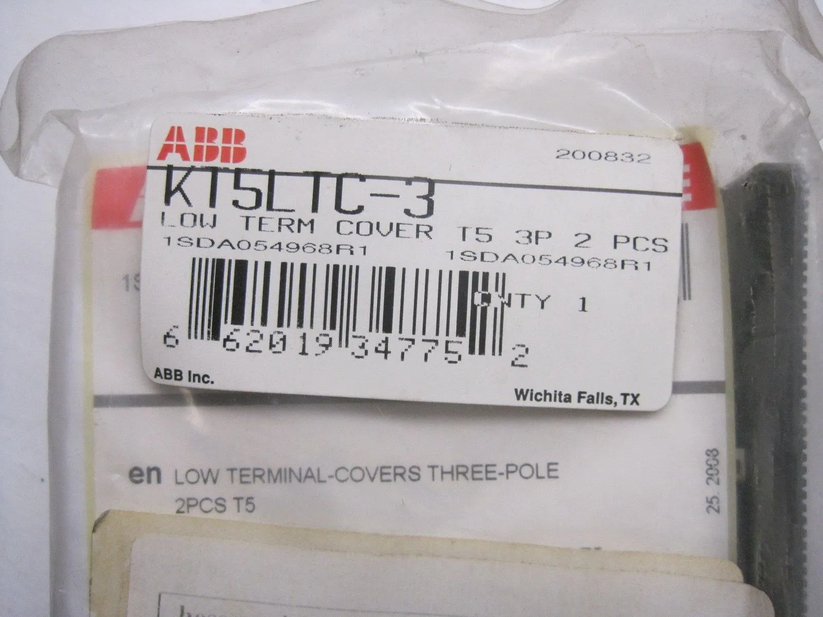 2 NEW ABB KT5LTC-3 TERMINAL COVER KT5LTC3