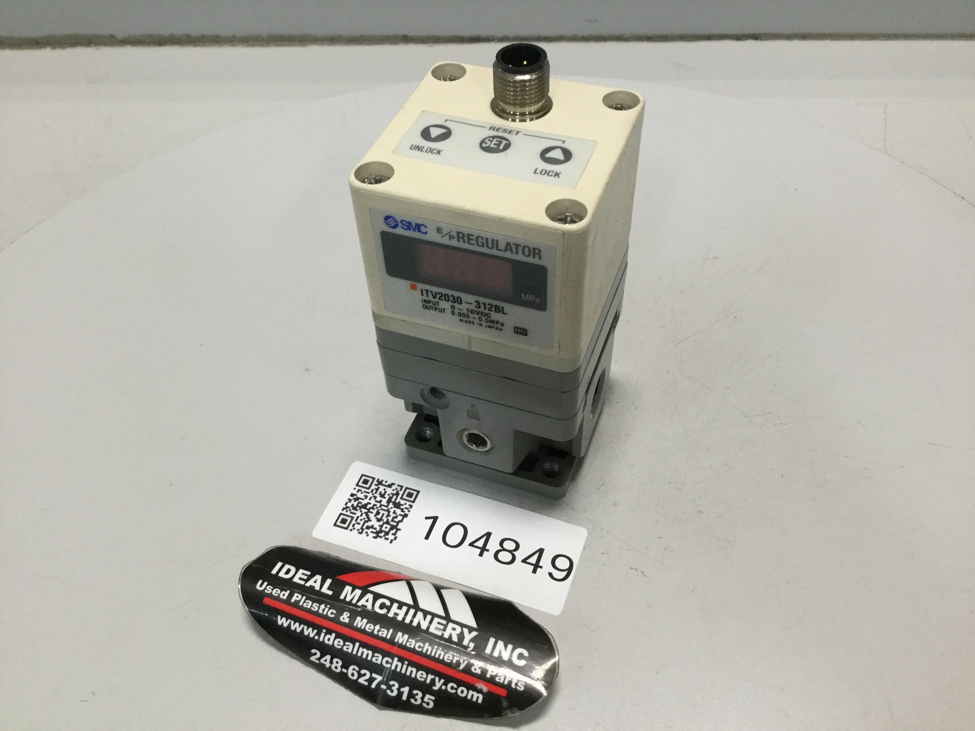 Used SMC ITV2030-312BL Regulators | Ideal Machinery #661539
