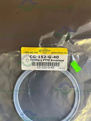 NEW CHEMGLASS CG-152-G-40 SANITARY GASKET, 4", PTFE/ELASTOMER CORE