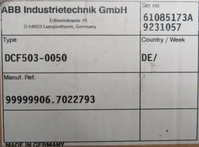 NEW ABB DCF503-0050 EXTERNAL FIELD EXCITER DCF5030050