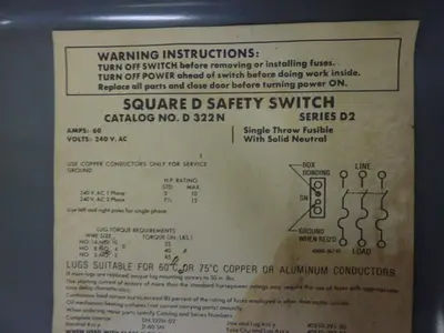 USED SQUARE D D322N