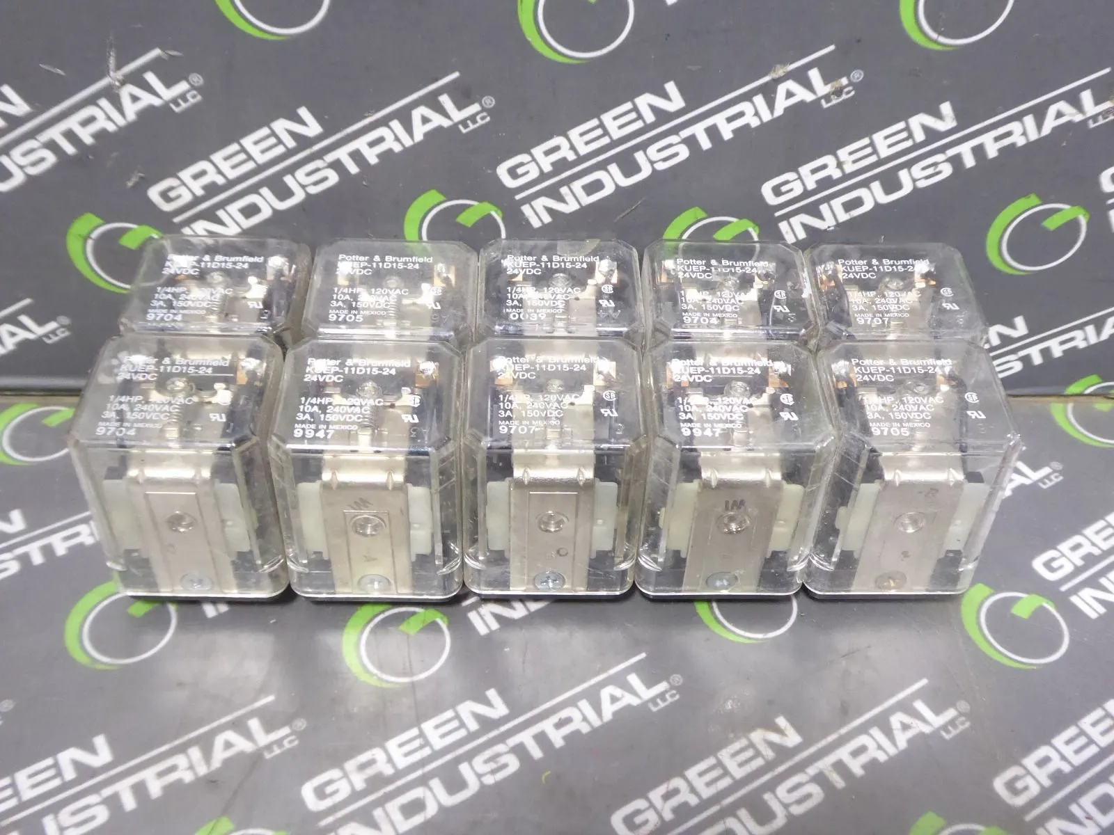 Lot of 10 Potter & Brumfield KUEP-11D15-24 Plug-In Power Relay Used