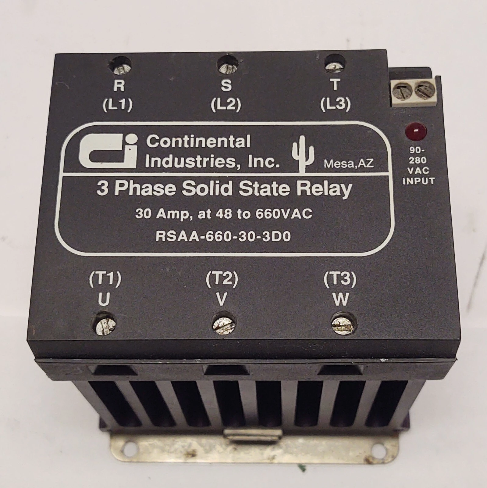 RSAA660303D0 CONTINENTAL INDUSTRIES SOLID STATE RELAY 660VAC 3PHASE SSR 3PH