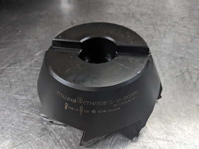 Stellram 5" Indexable Facemill 38mm Arbor C7745VSE12-A5.00Z08R (LOC2856B)