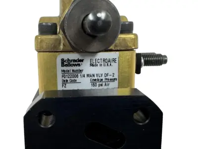 NEW SCHRADER BELLOWS F0122006 1/4 MAN VLV DF-2 ELECTROAIRE VALVE