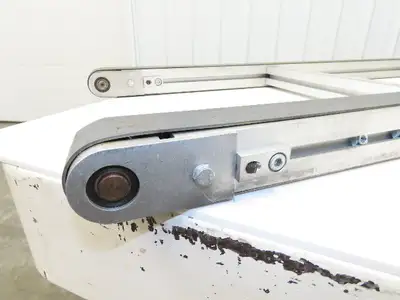 50mm Aluminum Dual Belt Conveyor 40mm Twin Belt 18"OAW 59.5"L No Drive