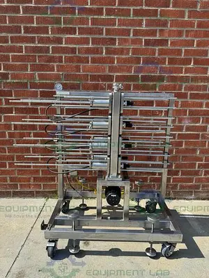 USED MILLIPORE STAINLESS STEEL PELLICON 2 CASSETTE FILTER HOLDER STACK OF 8