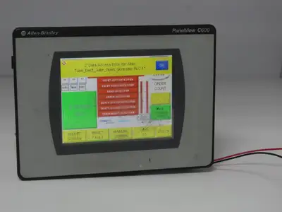 Allen Bradley 2711C-T6T PanelView C600 HMI Control Panel Ser A 24VDC