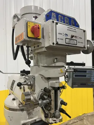 3 HP ACRA MODEL #AM-2V VERTICAL RAM TYPE KNEE MILL: STOCK #18827