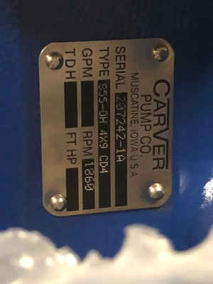 Carver Pump 855-OH-4X9 CD4 New Storeroom Spare