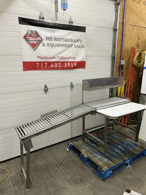 Hobart HRT5-3 Stainless Steel Roller Roller Discharge Table Refurbished & Works
