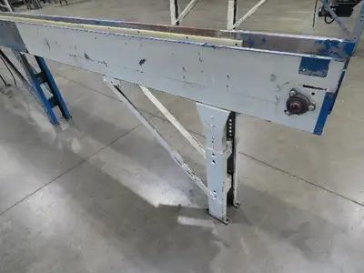 New London Engineering 7.5"x16' Plastic Roller Belt Accumulating Conveyor 30 FPM