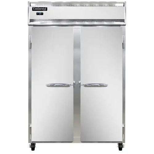 Continental 2FN 52" Two Section Reach In Freezer, (2) Left/right Hinge Solid Doors, 115v