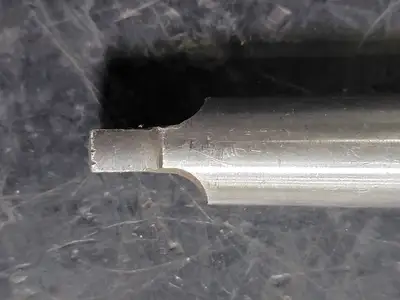 7/8" HSS Spiral Flute Taper Shank Reamer, Left Hand