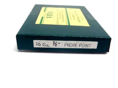 New | in-Stock Vita Needle Co 16 Gauge 1/2" Probe Point Stainless Steel Reusable Medical Supplies Michigan US | Maverick Industrial Sales #1401290