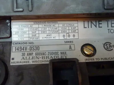 USED ALLEN BRADLEY 1494V-DS30 SER A