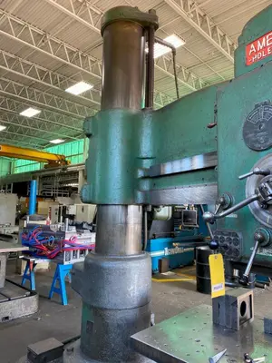 6' X 17" AMERICAN HOLE WIZARD RADIAL ARM DRILL. STOCK # 0644123