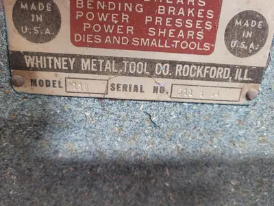 1964 WHITNEY JENSEN 118 Stamping Presses | MD Equipment Services LLC (14)