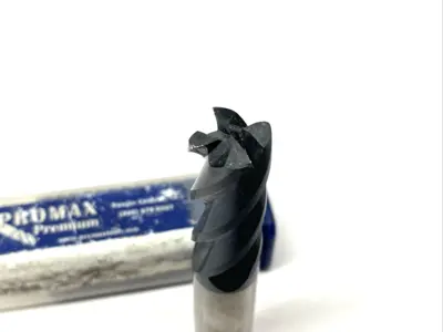 USED PROMAX SQUARE END MILL: 9/16" DIA, 1-1/4" LOC, 9/16" SHANK, 4-FLUTE