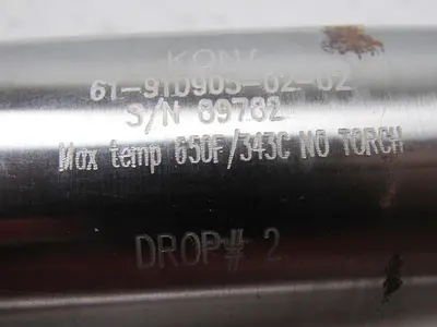 Kona 61-910905-02-02 Plastic Injection Molding Barrel 1.770" OD. X 15-1/2" OAL