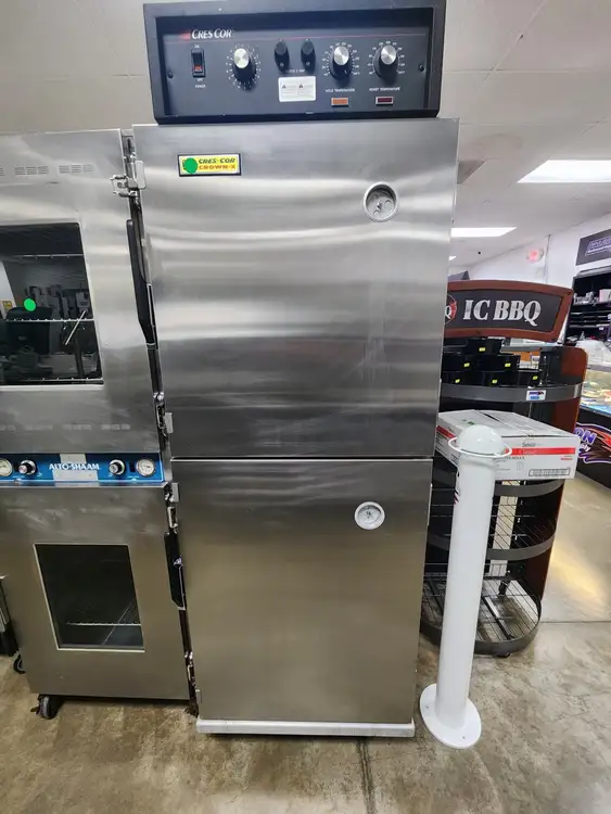 Used Cres-Cor Used Cres Cor 0071 090 ACB & 141FSS Roast & Hold Cabinet 220V Hot Food Warming, Holding, & Transport Cabinets Illinois US | Falcon Restaurant Supply #1376675