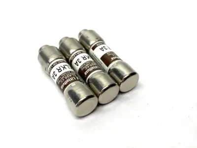 USED LITTELFUSE FAST ACTING MIDGET FUSE CLASS CC 600V 3A LOT OF 3
