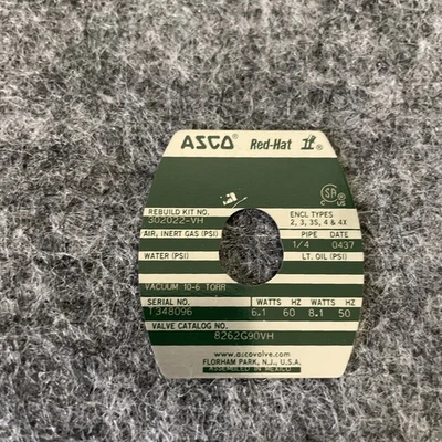 Used ASCO 238210-032-D Valves/Fittings California US | Davliegogo LLC #1732680