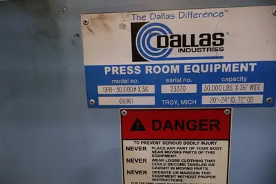 DALLAS DPR-20,000#x48 Complete Feed Lines | Universal Press & Machinery (UPM) (4)
