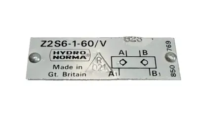 NEW HYDRO NORMA Z2S6-1-60/V CHECK VALVE Z2S6160V