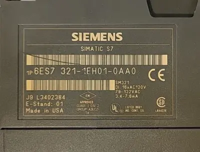 Siemens 6ES7 321-1EH01-0AA0 Simatic S7 (BIN 4.4.3.)