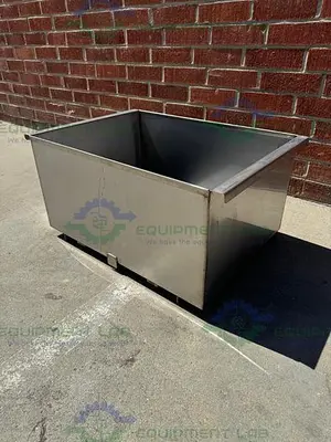 Unbranded Stainless Steel Weighing Bucket 32" x 16" x 24", 45 Gallon