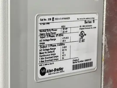 USED ALLEN-BRADLEY 20BE032A0AYNAND0