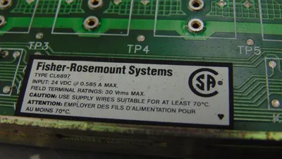 Fisher Rosemount CL6897X1-A1 Sim Analog Input Terminator 12P0083X052 Rev. F Used