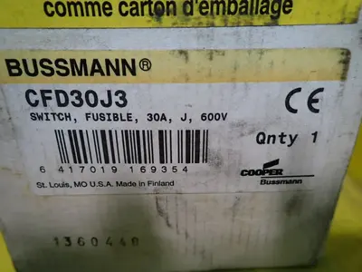 Used COOPER BUSSMAN CFD30J3 Disconnects Ohio US | HGR 24 #879289