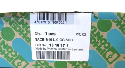 NEW PHOENIX CONTACT SACB-8/16-L-C GG SCO SENSOR/ACTUATOR BOX HEADER 15 16 77 1