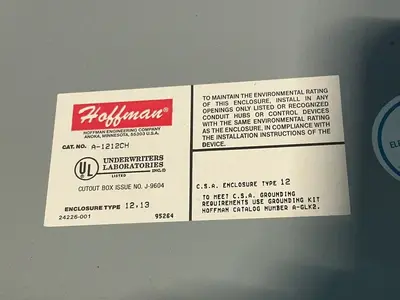 Used HOFFMAN A1212CH Electrical Boxes Ohio US | HGR 24 #1288716