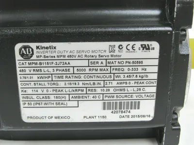 NEW ALLEN BRADLEY MPM-B1151F-2J72AA AC SERVO MOTOR MPMB1151F2J72AA